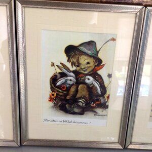 Vintage Framed Hummel Picture